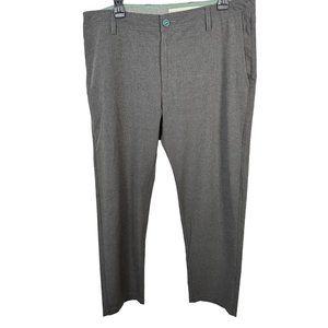 Linksoul Mens Lightweight Golf Pants Size 36 Gray Flat Front Zip Stretch